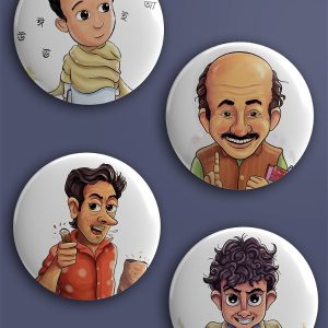 Vidysagar, Jatayu, Tenida, Pagla Dashu Combo Pin Button Badges